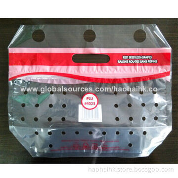Resealable Fruit Bag, Customized Designs and Logos Welcomed